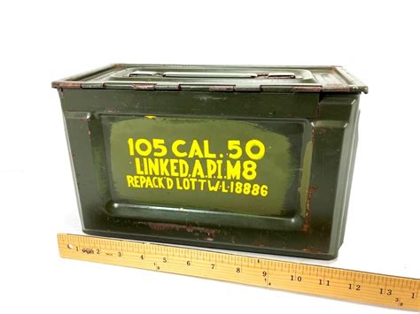 ww2 navy metal box|WW2 .50 cal Side Open Ammo Box .